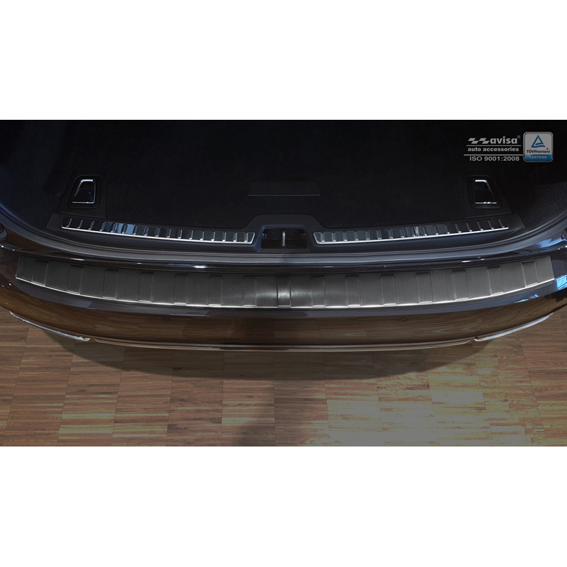 Zwart RVS Achterbumperprotector  Volvo V90 9/2016- 'Ribs'