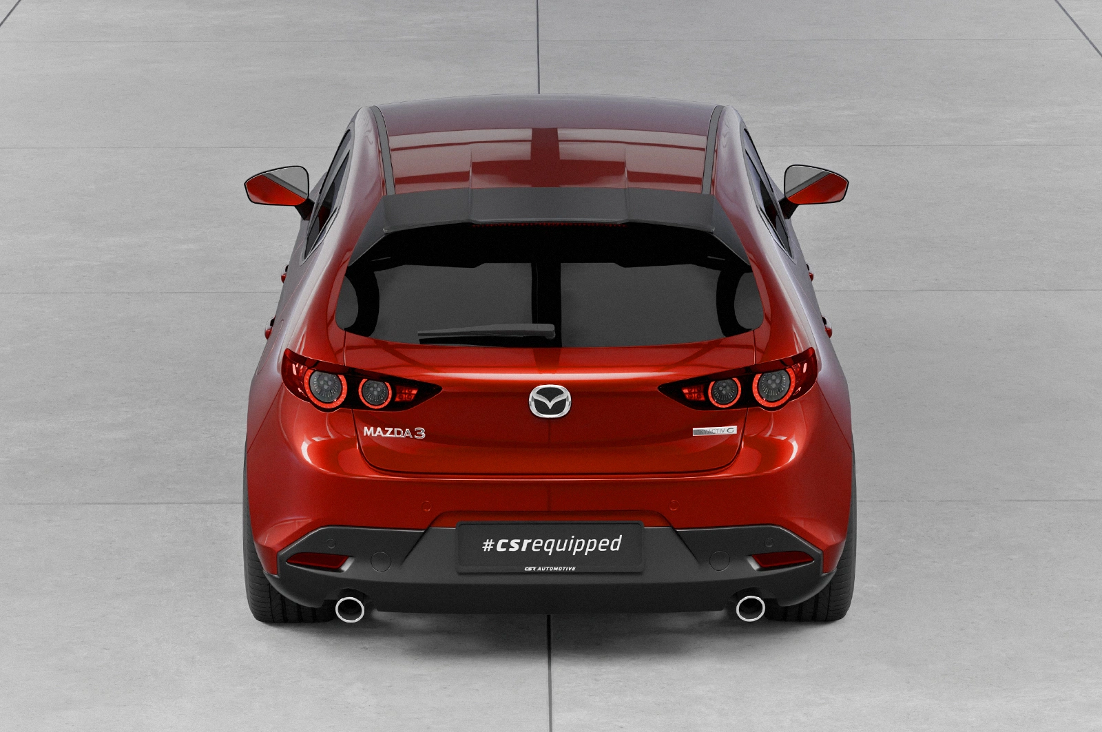 Achterspoiler Mazda 3 (Typ BP) glans zwart CSR