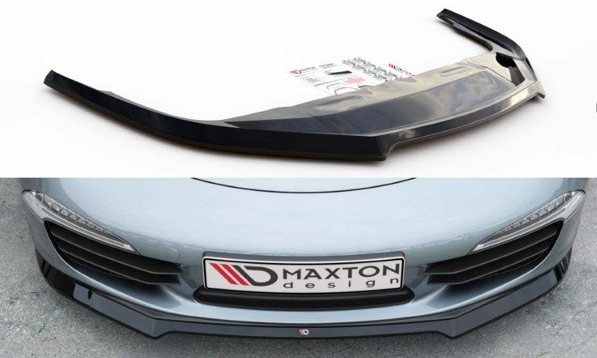 Voorspoiler Porsche 911 Carrera (991) Maxton Design glans zwart V.1