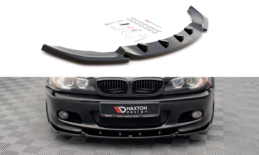 Voorspoiler V.2 BMW 3 E46 MPACK COUPE Glanzend Zwart