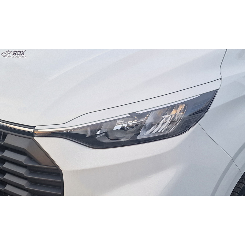 RDX Koplampspoilers  Ford Transit Custom & Tourneo Custom (V710) 2023- (met Halogeen) (ABS Glanzend Wit)