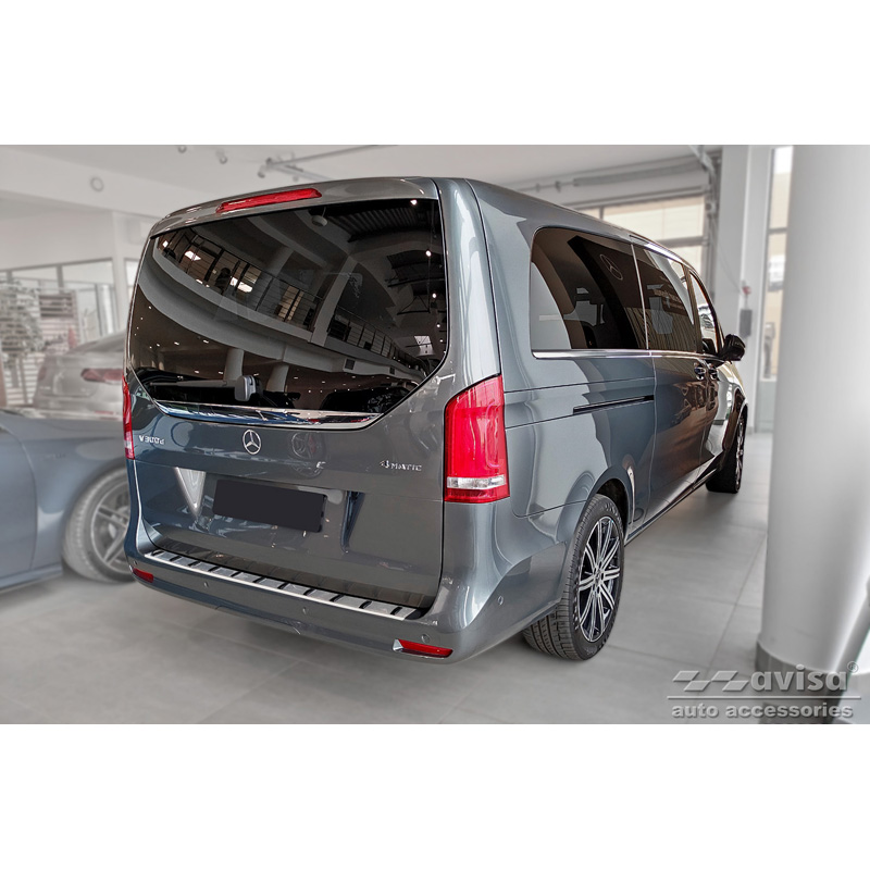 RVS Achterbumperprotector  Mercedes Vito / V-Klasse 2014-2019 & Facelift 2019- (achterklep) 'STRONG EDITION'