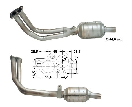 VW POLO 1.0i 1043 cc 33 Kw / 45 cv HZ Magnaflow CAT Bouwjaar: 8/