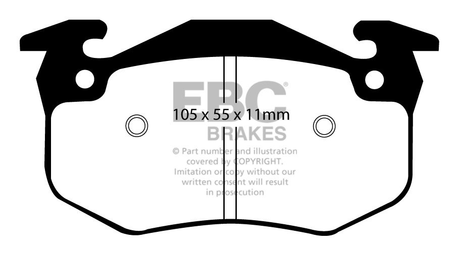 EBC Brakes RENAULT Clio 1.4 98-2005 Remblokken achterzijde