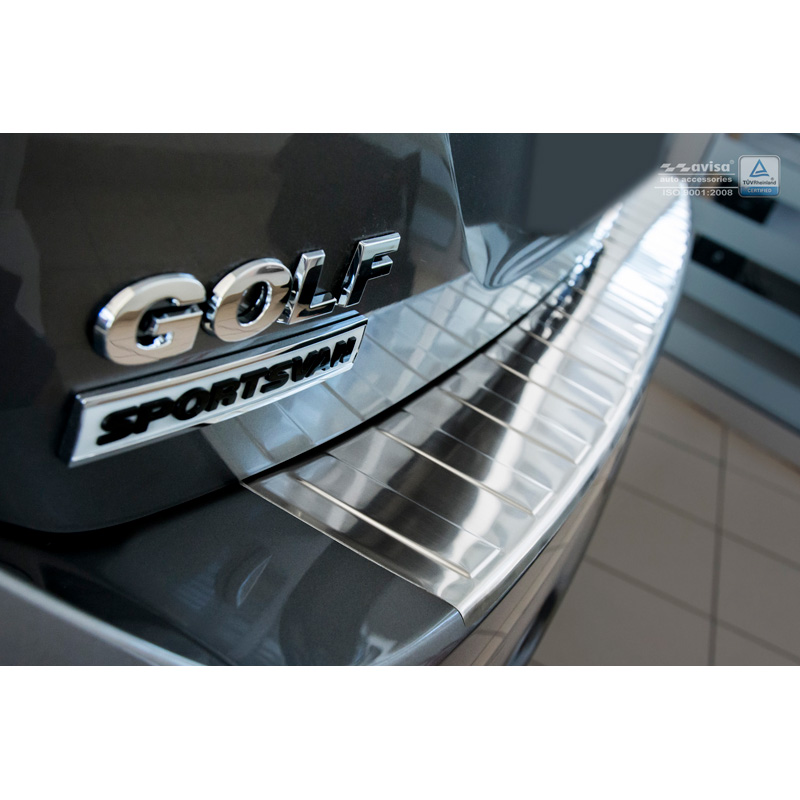 RVS Achterbumperprotector  Volkswagen Golf VII Sportsvan 2014- ' Ribs '