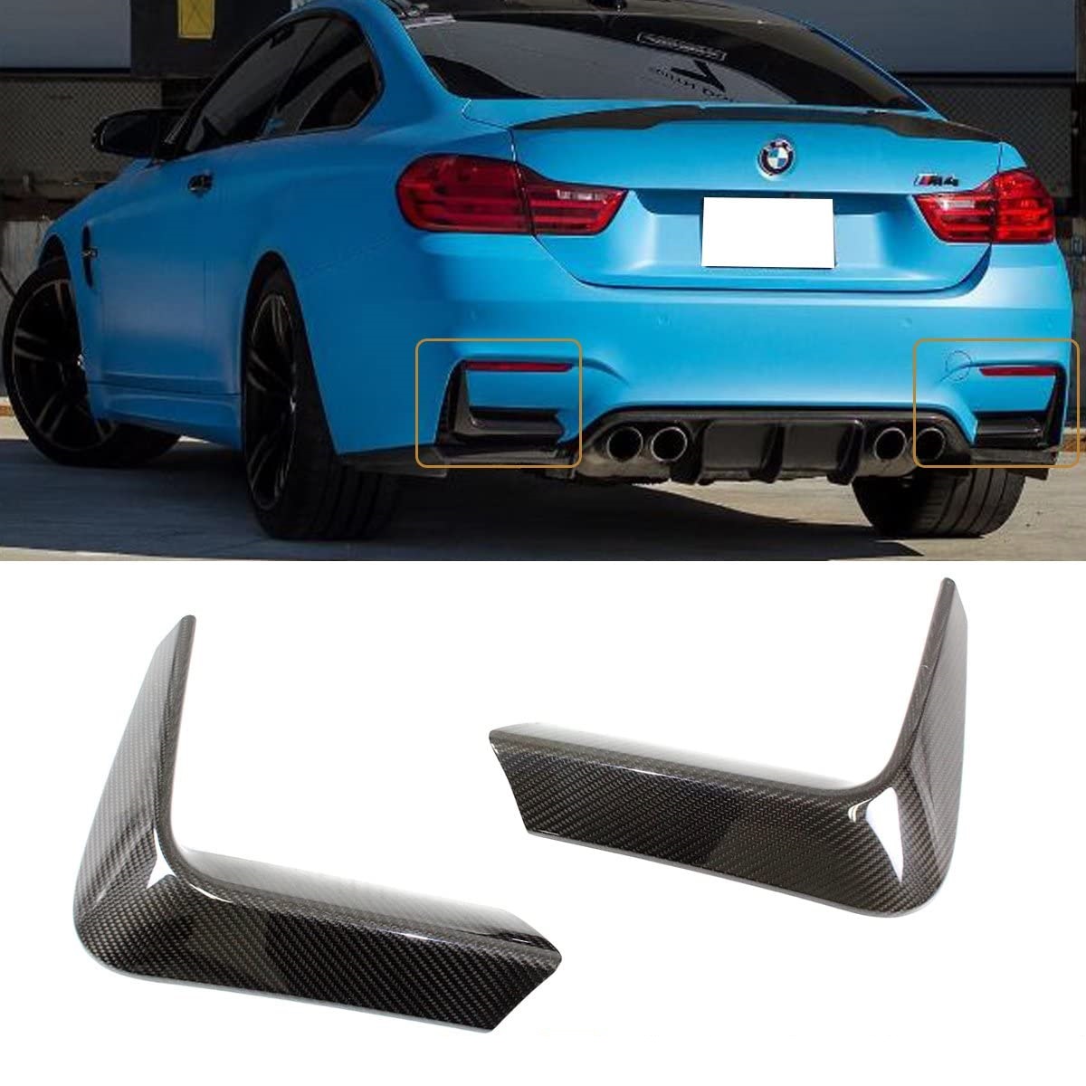Aero Flaps BMW M3 Serie F80 Achterzijde Carbon Performance