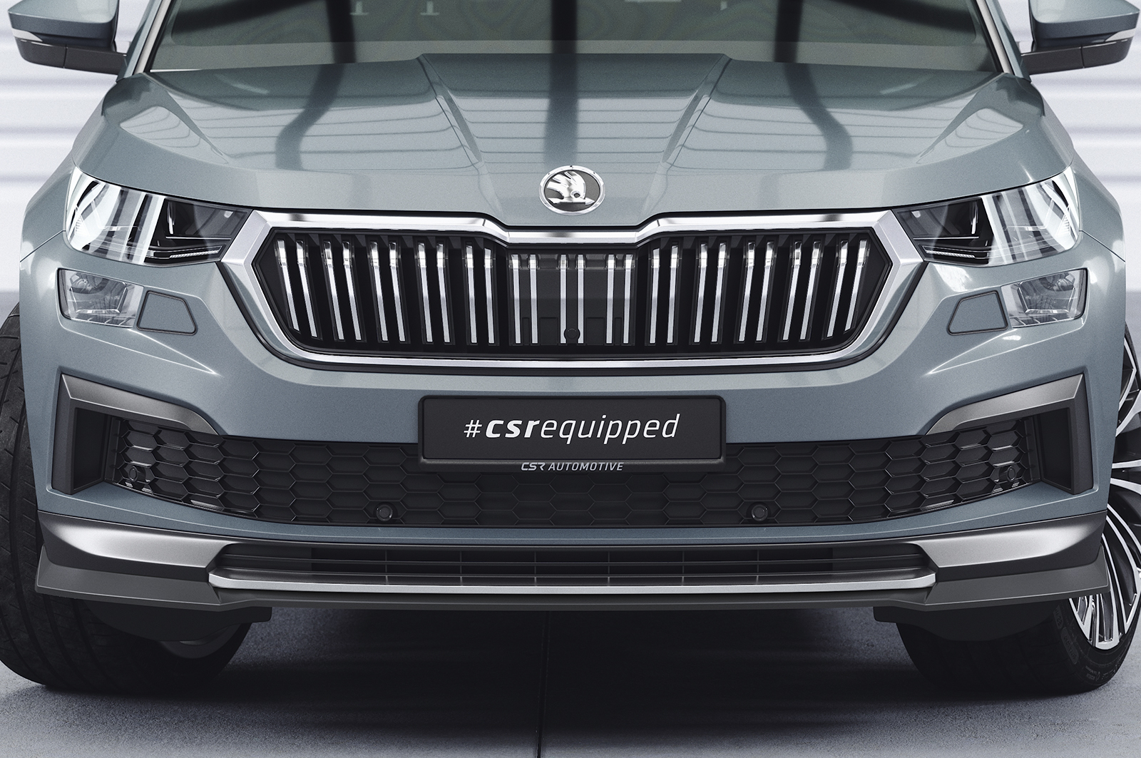 Voorspoiler Skoda Kodiaq CSR Glans Zwart
