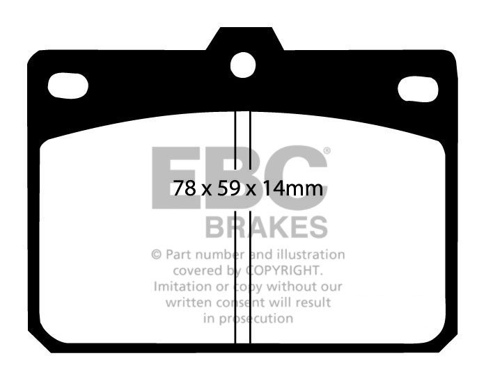 EBC Brakes HYUNDAI Pony 1.5 82-85 Remblokken voorzijde