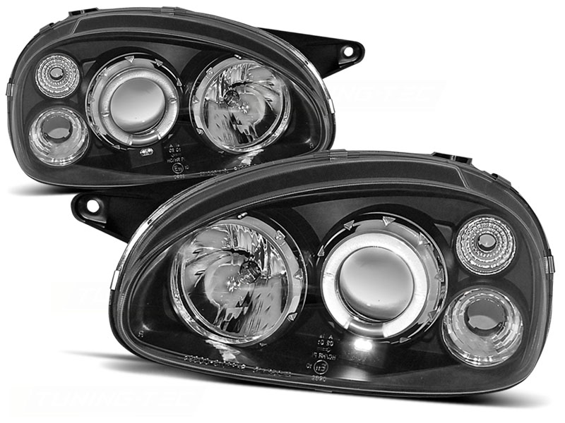 Koplampen Opel Corsa B 93-00 Zwart