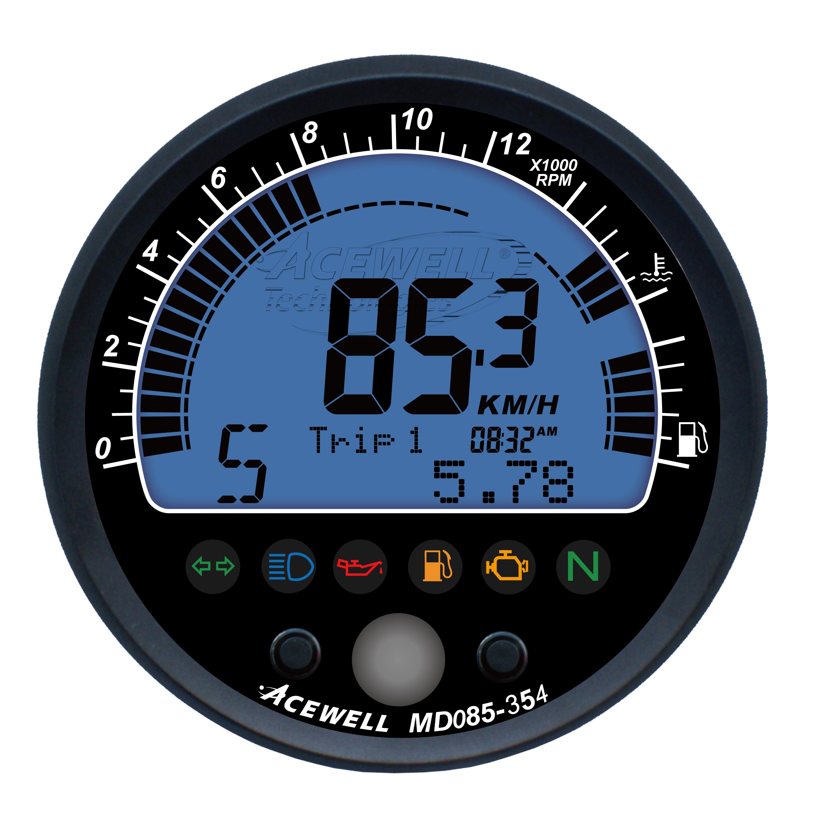Acewell ACE-MD085-354-Serie Digitale KM teller / Dashboard