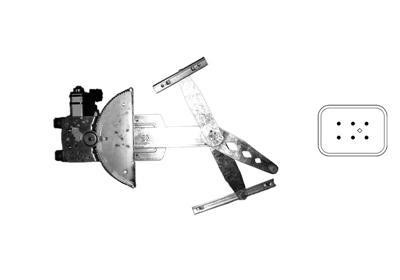 raammechanisme, 4/5 drs, incl motor, voorportier, comfort, recht
