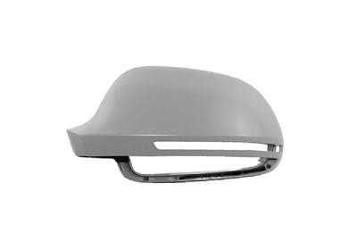 spiegelkapje, aluminium look, links,-05/2009 Audi A4, 2007-2012