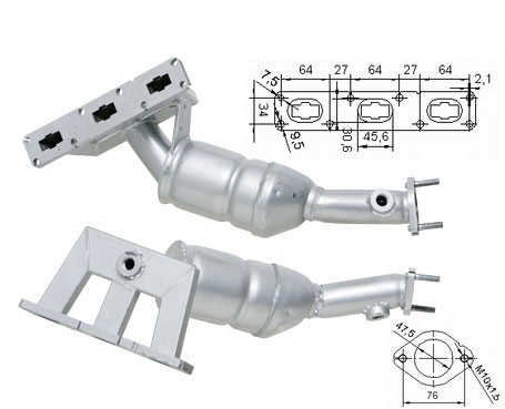 BMW 325i 2.5i 24V 2494 cc 141 Kw / 192 cv M54 E46 Magnaflow CAT