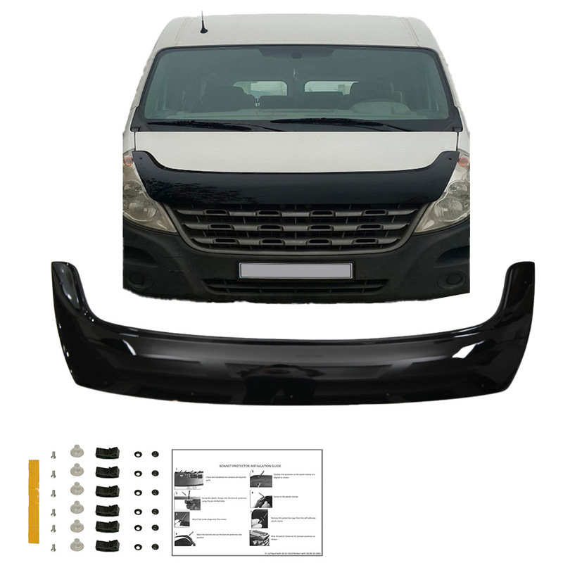 Motorkapbeschermer (steenslagcover)  Renault Master 3e Gen. 2010-2014 - Glanzend zwart