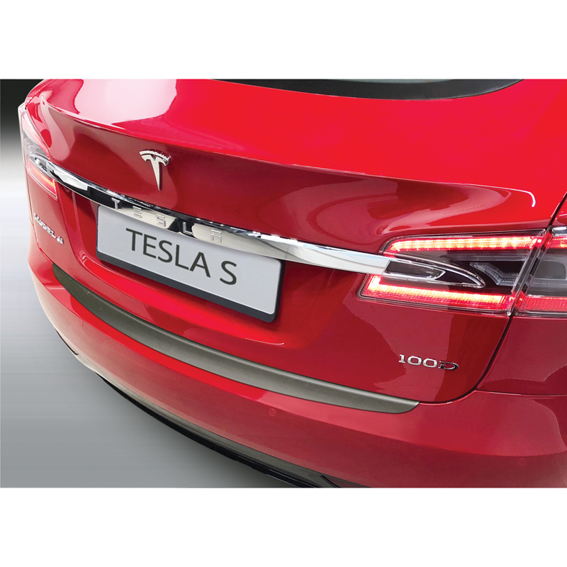 ABS Achterbumper beschermlijst  Tesla Model S 2012- Zwart
