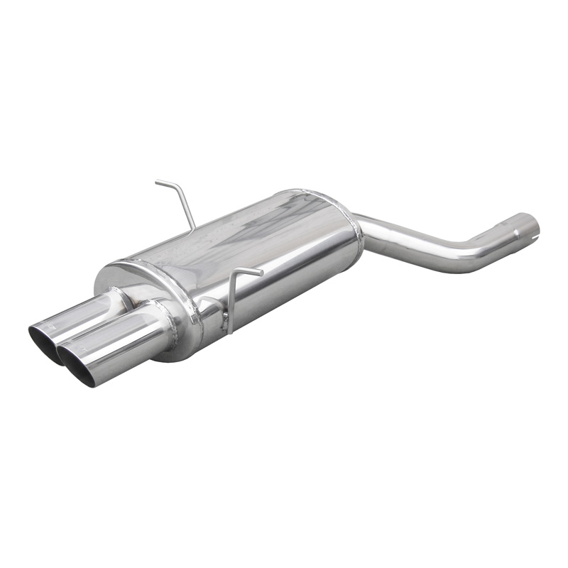 100% RVS Sportuitlaat  BMW 3-Serie E46 320i 1998- 2x80mm Racing