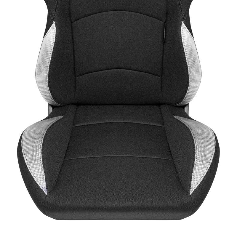 Sportstoel 'BS2' - Zwart - Dubbelzijdig verstelbare polyester rugleuning - incl. sledes