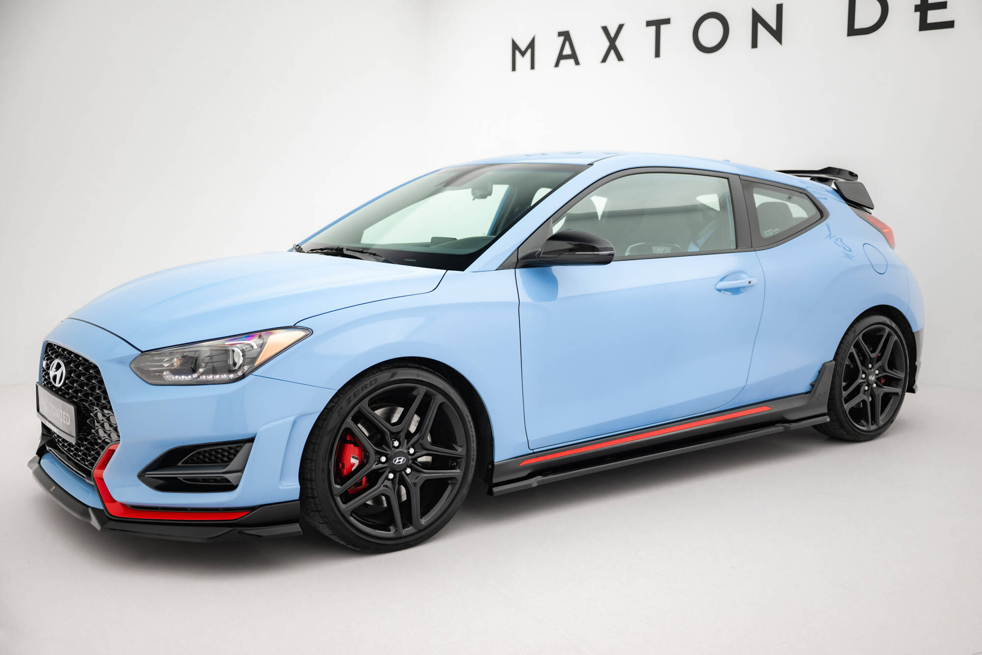 Street Pro Zijskirts Hyundai Veloster N MK2 Maxton Glanzend zwart
