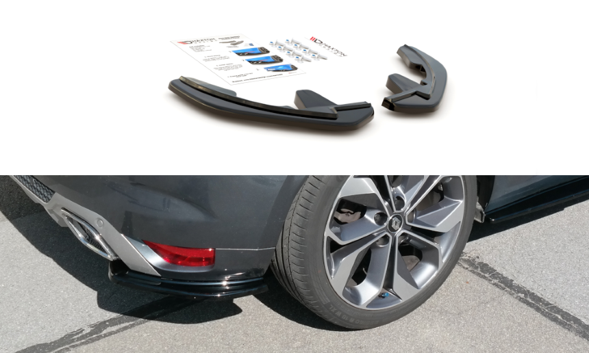 Achterzijde skirts Renault Megane 4 GT-Line Maxton Design glans zwart