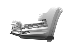 Voorspoiler Skoda Kodiaq glans zwart