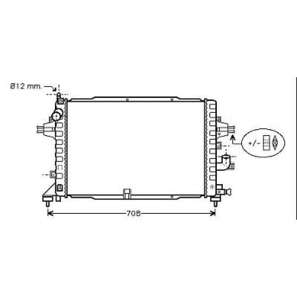 Radiator ZAFIRA B ASTRA H 05->> 600x370x28 1.9 CDTI 74-110KW +/-