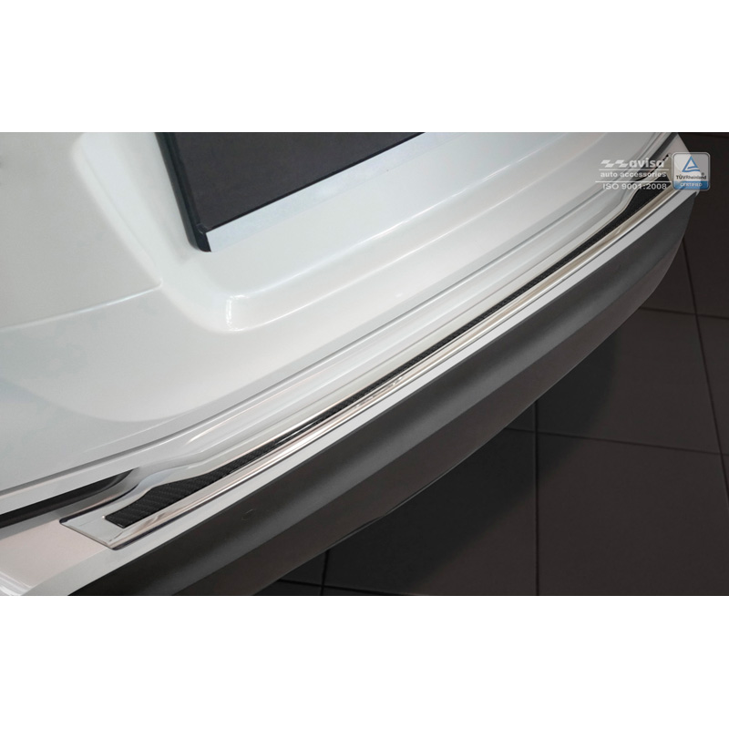 RVS Achterbumperprotector 'Deluxe'  Toyota C-HR 2016-2019 & Facelift 2019-2023 Chroom/Zwart Carbon