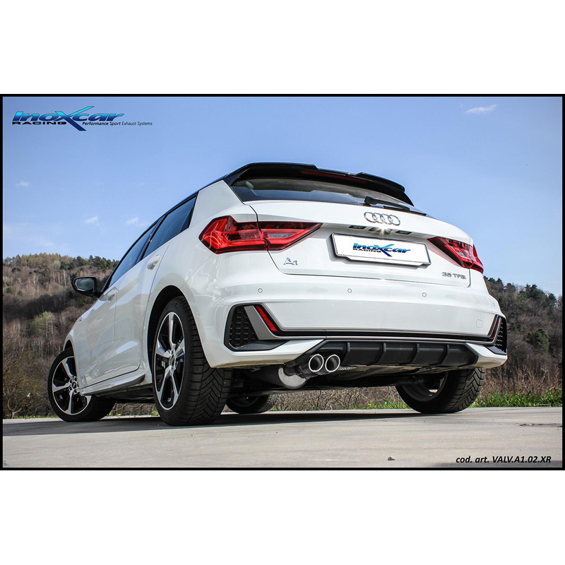 100% RVS Sportuitlaat  Audi A1 (GBA) 35TFSI (150pk) 2018- 2x70mm X-Race