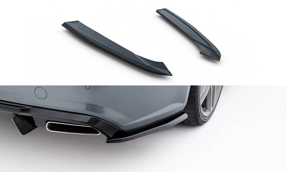 Achterzij Spoilers V.3 Audi S6 / A6 S-Line / A6 C7 FL Maxton Glanzend zwart