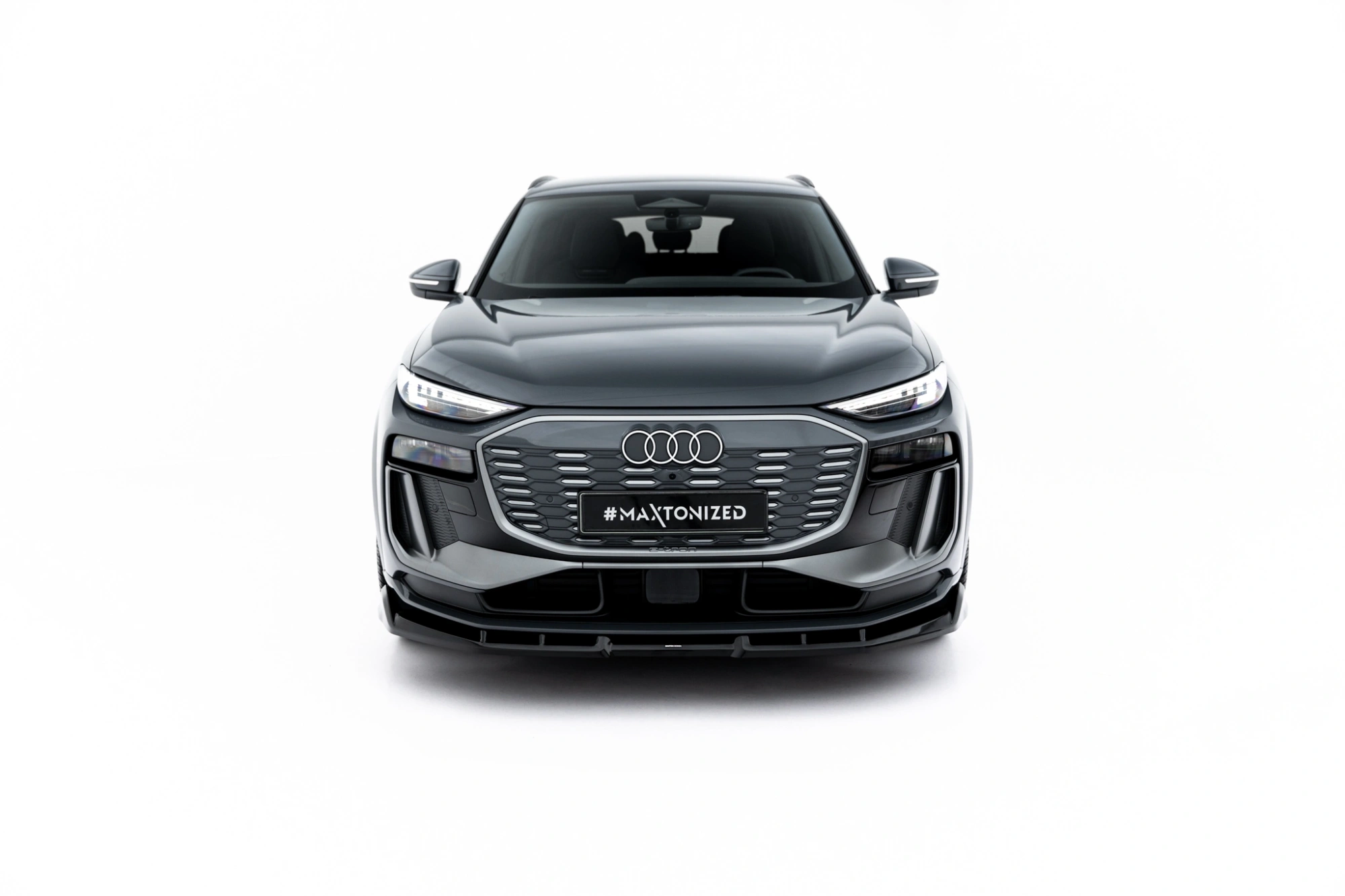Voorspoiler Audi Q6 e-tron Standard / S-Line / SQ6 e-tron SUV & Sportback Mk1 (2023–heden) – Glans Zwart