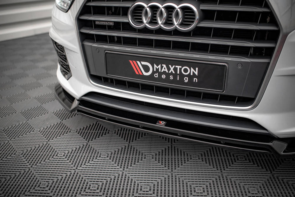 Voorspoiler V.2 Audi Q3 S-Line 8U FL Maxton Glans Zwart