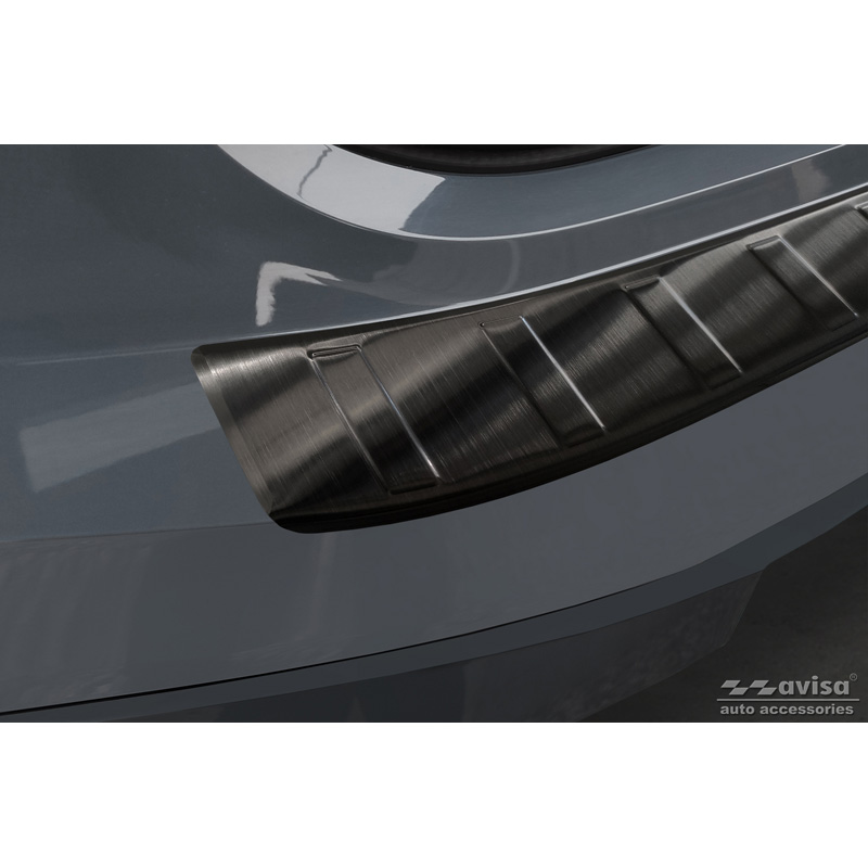 Zwart RVS Achterbumperprotector  BMW iX (I20) 2021- 'Ribs'