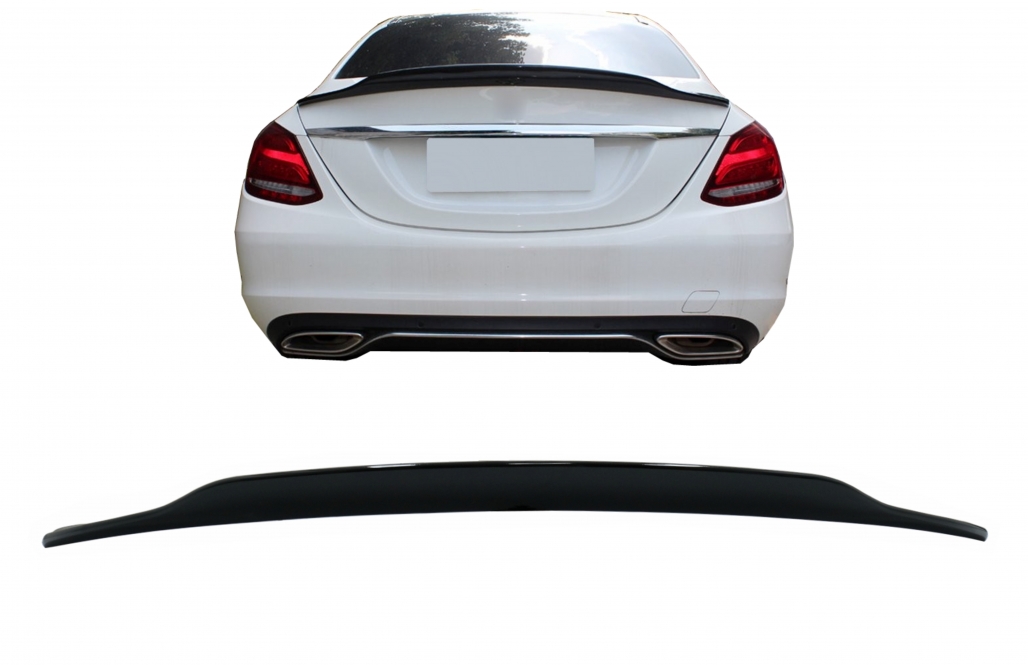 Achterklep spoiler Mercedes W205 C-Klasse Glans Zwart