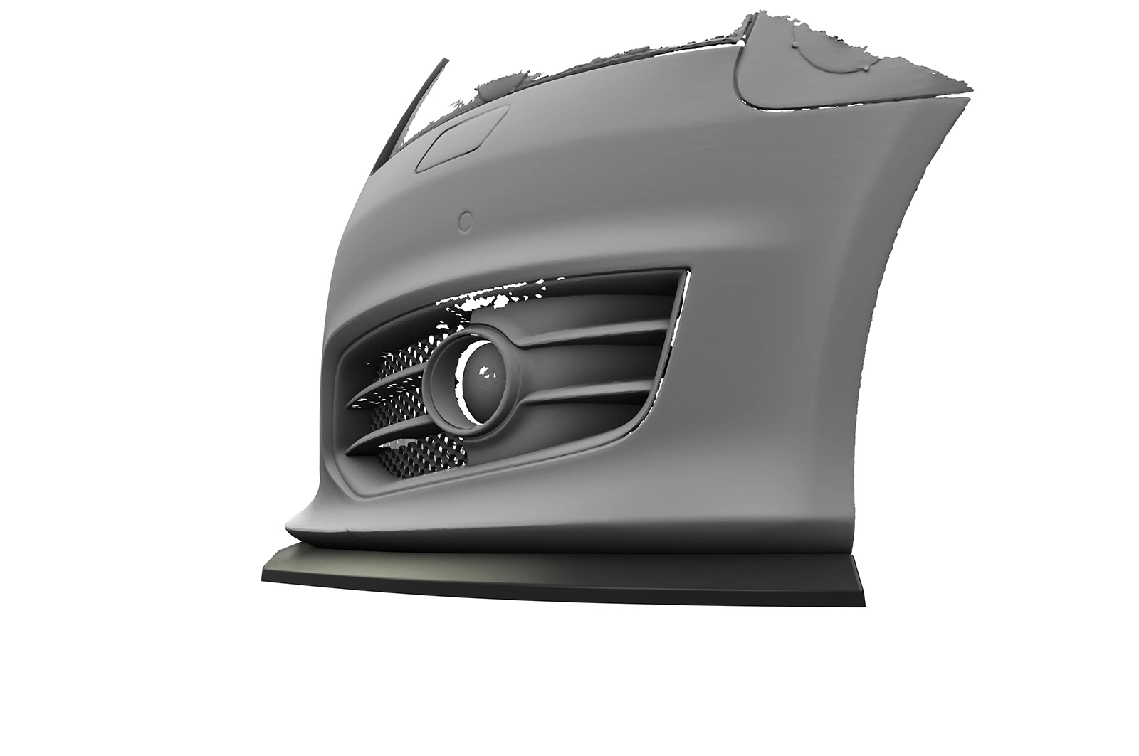 Voorspoiler Audi S3 (8P/8PA) glans zwart