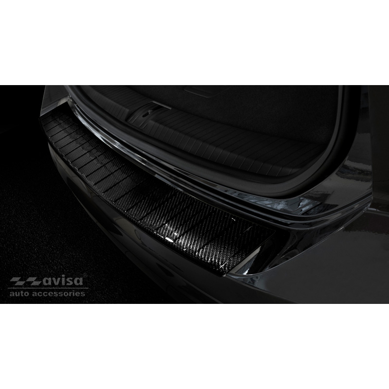 Echt 3D Carbon Achterbumperprotector  Volkswagen Touran III 2015- incl. R-Line 'Ribs'