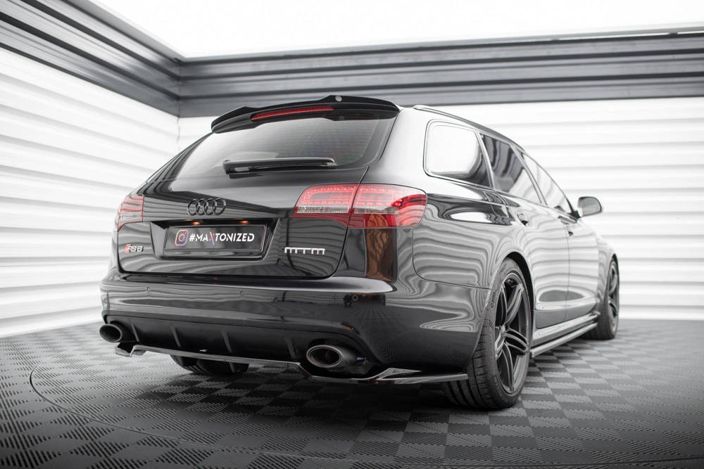Diffuser Audi RS6 C6 Avant Maxton Glans Zwart
