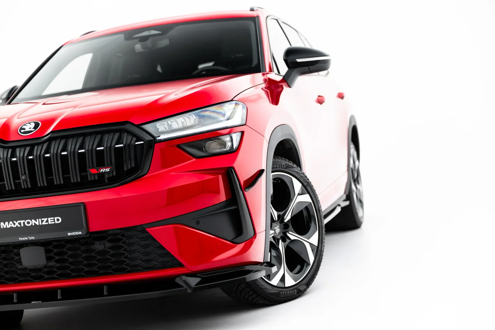 Voorspoiler Skoda Kodiaq RS Mk2 Glans Zwart