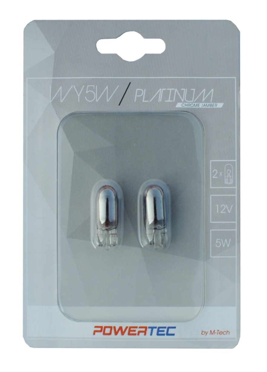 Halogeen T10 W5W Chroom/amber 12V 5W Powertec