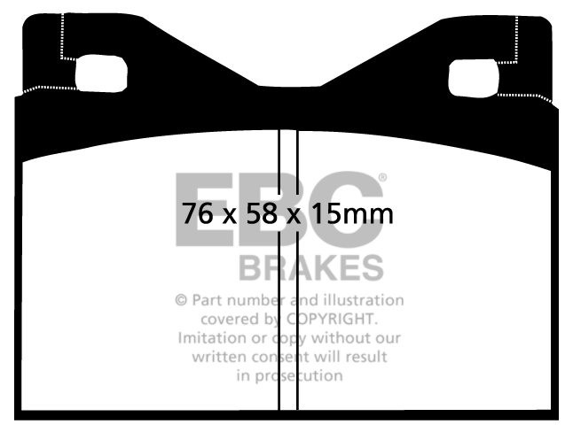 EBC Brakes VW K70 1.6 70-75 Remblokken voorzijde greenstuff