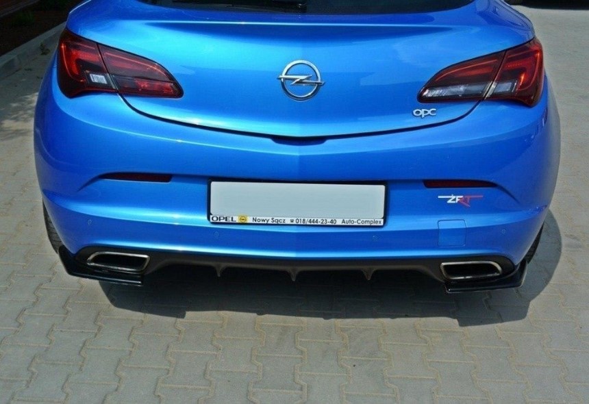 Achterzijde skirts Opel Astra J OPC/VXR Maxton Design glans zwart