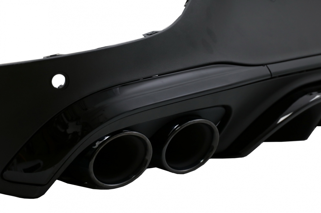 Diffusor Mercedes GLC C253 (2020-..) Coupe Facelift GLC43 incl. Uitlaat Stukken Zwart