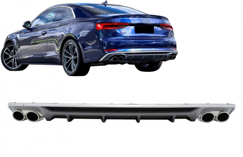 Achteraanzet Audi S5 A5 F5 Coupe / Sportback incl. Sierstukken