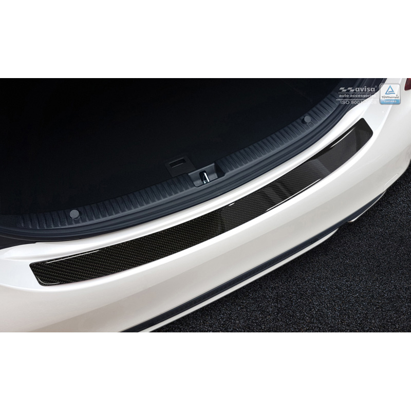 Carbon Achterbumperprotector  Mercedes CLS (C218) 2014-2018 Zwart Carbon