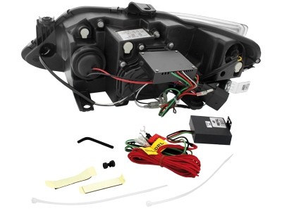 Koplampen Seat Ibiza 6J 08- Devil Eyes real DRL LED Chroom