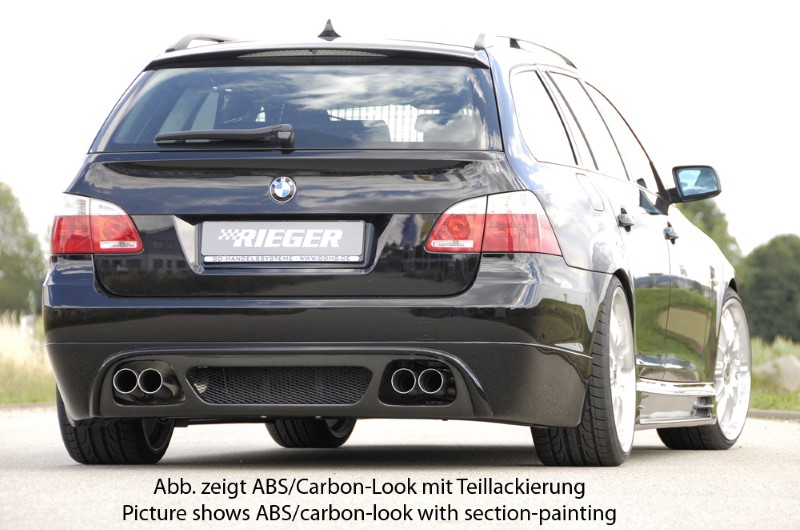 Achterbumper Diffusor Carbon BMW E61 met ABE Rieger