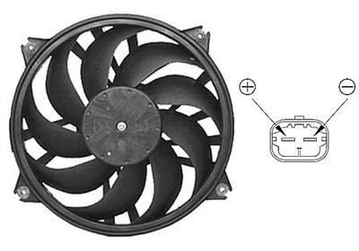 ventilator, benzine/diesel, 500w, 39cm Citroen C5, 2001-2004