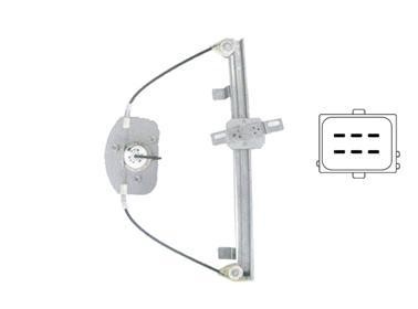 raammechanisme, 4/5 drs, zonder motor, voor, rechts Opel Corsa D