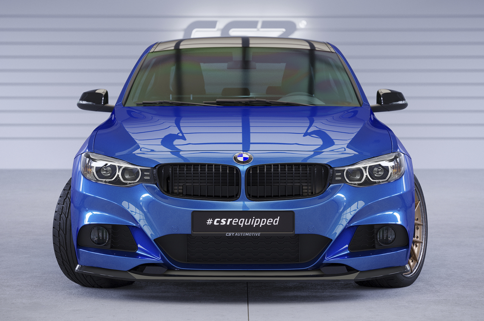 Voorspoiler BMW 3 Serie F34 GT CSR Glans Zwart