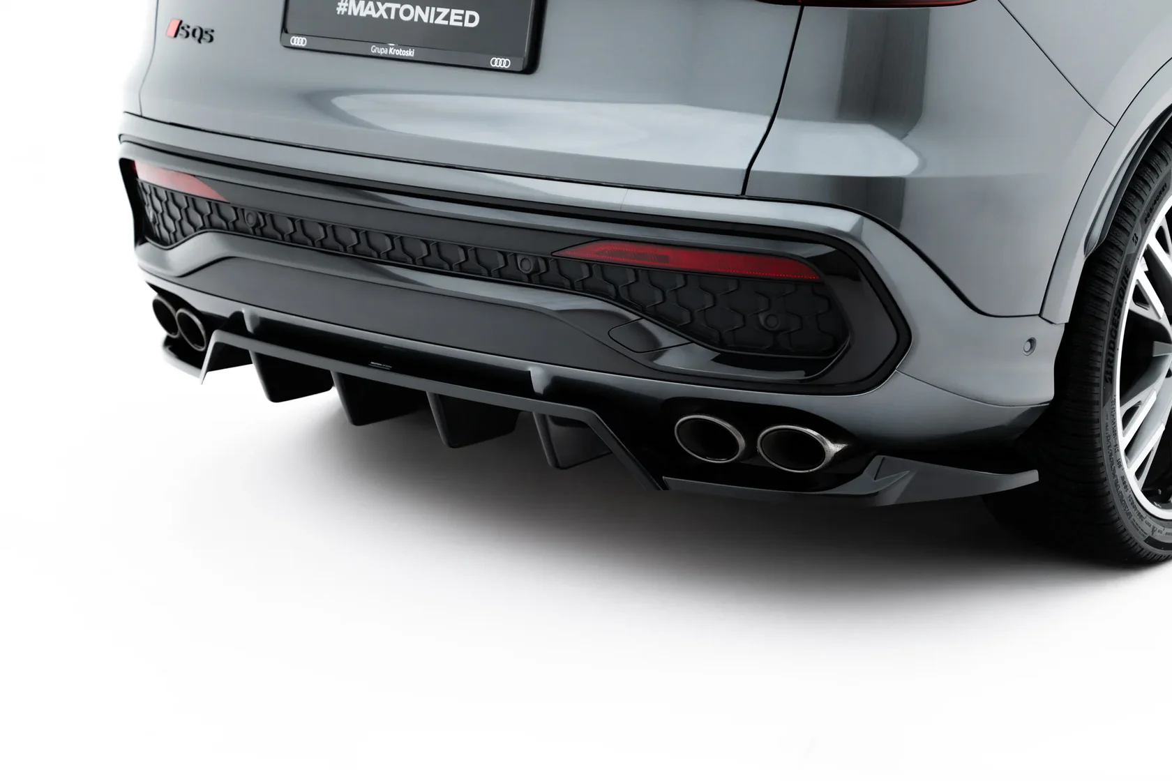 Diffuser Audi SQ5 Sportback / SUV Mk3 Maxton Glans Zwart