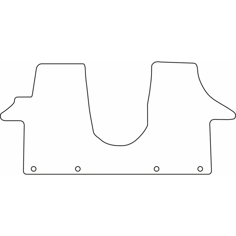 Automatten Velours  Volkswagen Transporter T5 2003-2015 & T6 2015- (alleen voormat, één geheel)