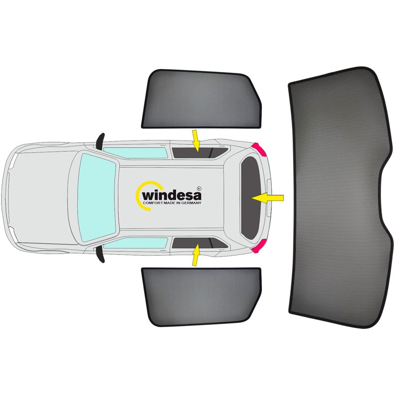 SunClip Zicht- & Zonwering  Dacia Spring (EV) Facelift 2024-